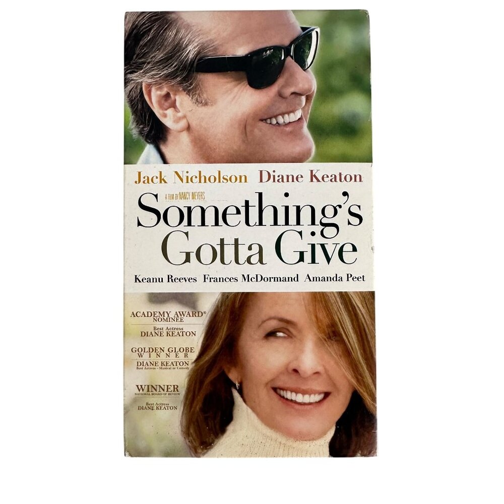 Somethings Gotta Give VHS 2004 Comedy Romance Jack Nicholson Diane Keaton PG-13